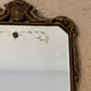 Art Deco Etched Floral Dot Leaves Beveled Glass Ornate Wood Frame Wall Mirror 26"