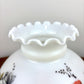 Red Black Gray Roses Milk Glass Hurricane Shade | Glass Shade