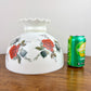 Red Black Gray Roses Milk Glass Hurricane Shade | Glass Shade