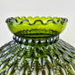 Vintage Green Diamond Quilt Glass Hurricane Lamp Shade
