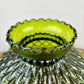 Vintage Green Diamond Quilt Glass Hurricane Lamp Shade
