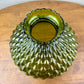 Vintage Green Diamond Quilt Glass Hurricane Lamp Shade