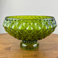 Vintage Green Diamond Quilt Glass Hurricane Lamp Shade