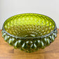 Vintage Green Diamond Quilt Glass Hurricane Lamp Shade