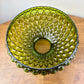 Vintage Green Diamond Quilt Glass Hurricane Lamp Shade