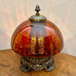 Vintage Dark Amber Glass Nightlight Lamp