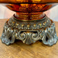 Vintage Dark Amber Glass Nightlight Lamp