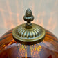Vintage Dark Amber Glass Nightlight Lamp