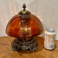 Vintage Dark Amber Glass Nightlight Lamp