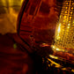 Vintage Dark Amber Glass Nightlight Lamp