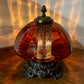 Vintage Dark Amber Glass Nightlight Lamp