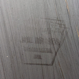 Antique July 16, 1928 Dots Leaves Etched Glass Ornate Wood Frame Wall Mirror