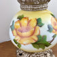 Vintage Yellow Rose Milk Glass Nightlight Lamp