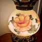 Vintage Yellow Rose Milk Glass Nightlight Lamp