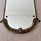 Antique July 16, 1928 Etched Glass Ornate Wood Frame Wall Mirror | Vintage Mirror