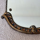 Antique July 16, 1928 Etched Glass Ornate Wood Frame Wall Mirror | Vintage Mirror