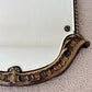 Antique July 16, 1928 Etched Glass Ornate Wood Frame Wall Mirror | Vintage Mirror