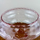 Large Pink Swirl Glass White Floral Hurricane Lamp Shade