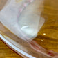 Large Pink Swirl Glass White Floral Hurricane Lamp Shade