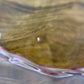Large Pink Swirl Glass White Floral Hurricane Lamp Shade