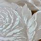 Large Pink Swirl Glass White Floral Hurricane Lamp Shade