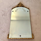 Art Deco October 8, 1932 Floral Dot Leaves Etched Glass Ornate Frame Wall Mirror