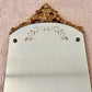 Art Deco October 8, 1932 Floral Dot Leaves Etched Glass Ornate Frame Wall Mirror