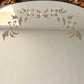Art Deco October 8, 1932 Floral Dot Leaves Etched Glass Ornate Frame Wall Mirror