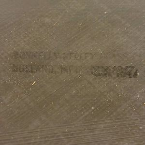 Vintage June 1947 Frameless Beveled Floral Etched Round Wall Mirror 23.75"