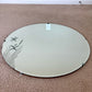 Vintage June 1947 Frameless Beveled Floral Etched Round Wall Mirror 23.75" | Vintage Mirror
