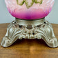 Vintage Purple Red Rose Milk Glass Nightlight Lamp