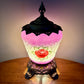 Vintage Purple Red Rose Milk Glass Nightlight Lamp