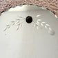 Art Deco Frameless Scalloped Edge Etched Leaves Mirror 16"