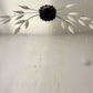 Art Deco Frameless Scalloped Edge Etched Leaves Mirror 16"