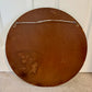 Art Deco Frameless Beveled Etched Grapes Leaves Round Wall Mirror 20" | Vintage Mirror