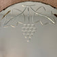Art Deco Frameless Beveled Etched Grapes Leaves Round Wall Mirror 20" | Vintage Mirror