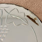 Art Deco Frameless Beveled Etched Grapes Leaves Round Wall Mirror 20" | Vintage Mirror