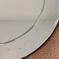 Art Deco Frameless Beveled Etched Grapes Leaves Round Wall Mirror 20" | Vintage Mirror