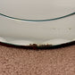 Art Deco Frameless Beveled Etched Grapes Leaves Round Wall Mirror 20" | Vintage Mirror
