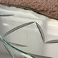 Art Deco Frameless Beveled Etched Grapes Leaves Round Wall Mirror 20" | Vintage Mirror