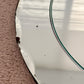 Art Deco Frameless Beveled Etched Grapes Leaves Round Wall Mirror 20" | Vintage Mirror