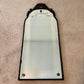 Art Deco Floral Dot Leaves Etched Glass Ornate Frame Wall Mirror | Vintage Mirror