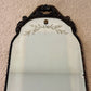 Art Deco Floral Dot Leaves Etched Glass Ornate Frame Wall Mirror | Vintage Mirror