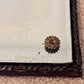 Art Deco Floral Dot Leaves Etched Glass Ornate Frame Wall Mirror | Vintage Mirror
