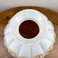 Large Brown Floral Melon Hurricane Lamp Shade | 14 Inch Fitter