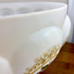 Large Brown Floral Melon Hurricane Lamp Shade | 14 Inch Fitter