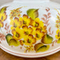 Yellow Floral Hurricane Lamp Shade | 10 Inch Fitter