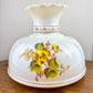Yellow Floral Hurricane Lamp Shade | 10 Inch Fitter