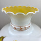 Yellow Floral Hurricane Lamp Shade | 10 Inch Fitter