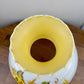 Yellow Floral Hurricane Lamp Shade | 10 Inch Fitter